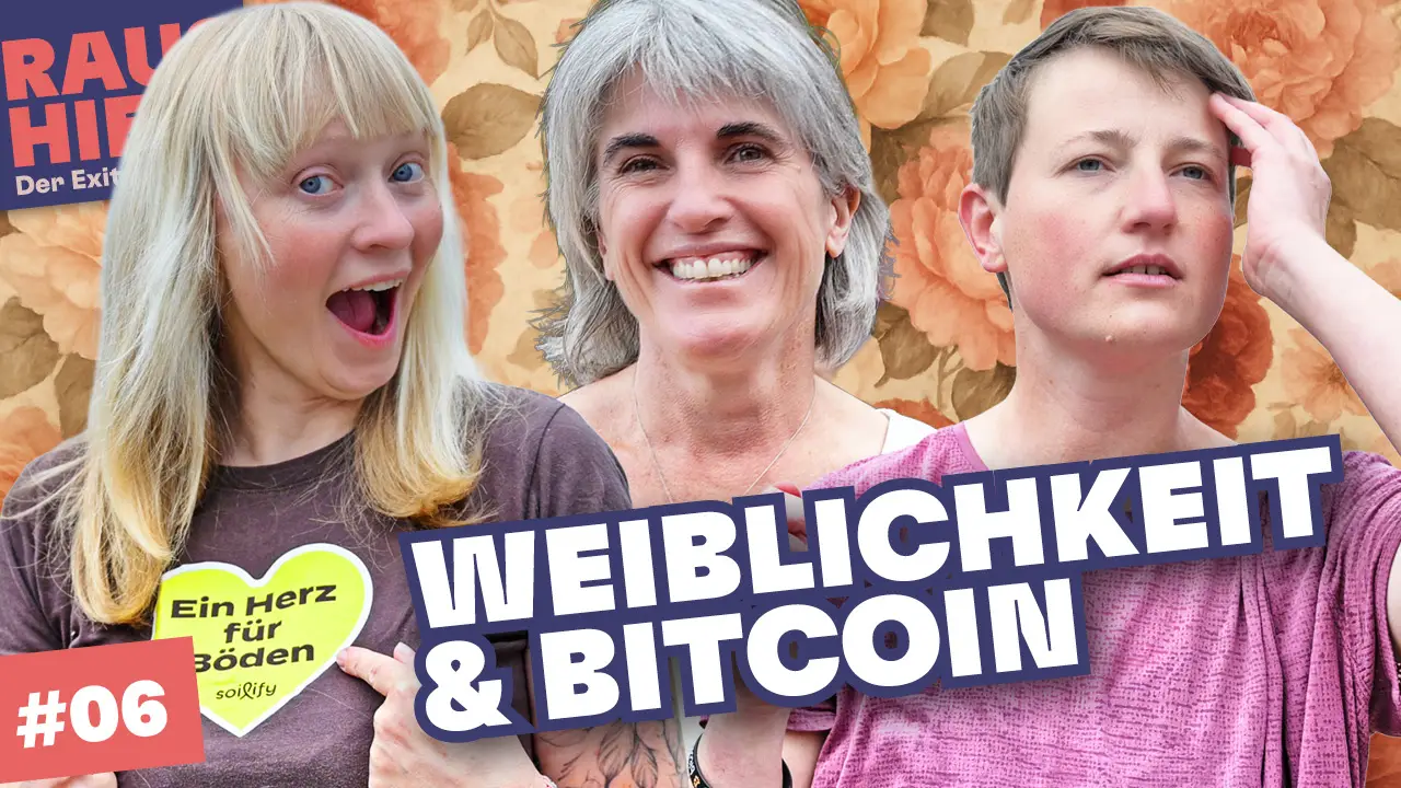 Rachel Geyer von Les Femmes Orange im Gespräch über Weiblichkeit, Freiheit und Bitcoin. Wie verbinden sich weibliche Stärke und finanzielle Unabhängigkeit? Jetzt die neue Folge von Raus hier! hören!