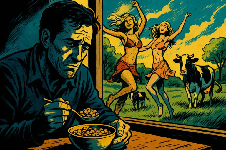Dieser Essay deckt die dunklen Ursprünge des westlichen Veganismus auf – von Ellen G. White und Dr. Kellogg über Cornflakes als Lustbremse bis zur Planetary Health Diet von heute. Eine bildhafte Abrechnung mit Essensdogmen, Kontrolle und der Illusion des Klimaschutzes – im Stil von Exit Fiat und Raus hier!