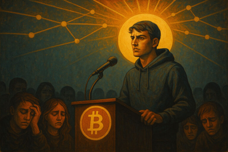 Die bewegende Rede von Jack Mallers auf der BTC Prague 2024 als deutsche Zusammenfassung – über Bitcoin, die Zukunft der Jugend und warum Fiat ein moralisches Verbrechen ist. Jetzt lesen auf hochkultur.org.