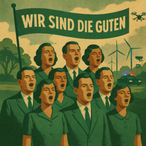Die Grünen stehen für Vielfalt und Freiheit? In Wahrheit sind sie eine homogene Elite mit autoritärem Anspruch. Auf Basis von Ulf Poschardts Shitbürgertum zeigt unser Text: Der neue Ökosozialismus ist gefährlich – und erinnert erschreckend an alte totalitäre Muster.