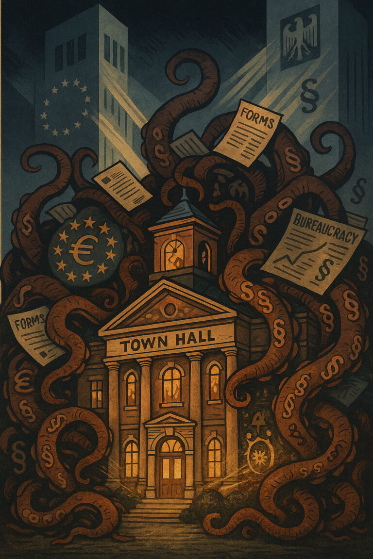 Warum Kommunen systematisch geschwächt werden – und wie sie zur Basis einer dezentralen, freien Zukunft werden können. Ein libertärer Blick auf den kommenden Aufstand.