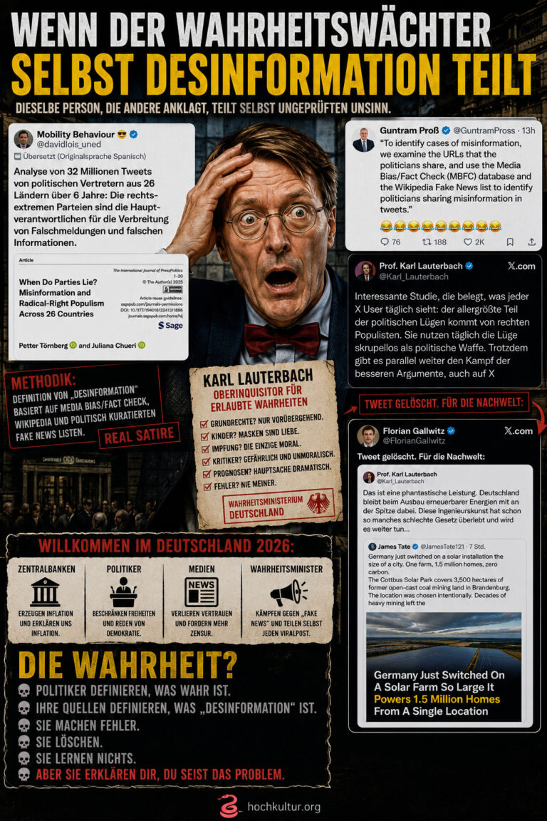 Lauterbach warnt vor Fake News – und teilt selbst ungeprüfte Viralposts. Ein Blick auf die Methodik der Studie, die er dabei als Beweis nutzte. Und was das mit Bitcoin zu tun hat.